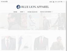 Tablet Screenshot of bluelionapparel.com